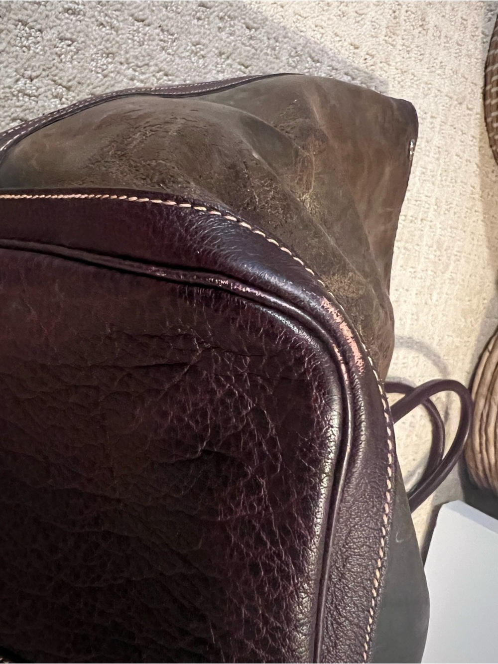 Vintage Hermès Amazonia leather Large Brown garden party Tote Bag - Picture 9 of 14
